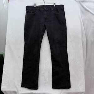 Tru Religion Jeans Mens 40x31 Black Straight Leg Stretch